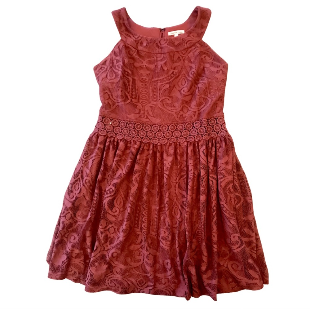 Charlotte Russe Mauve Lace Dress Size L